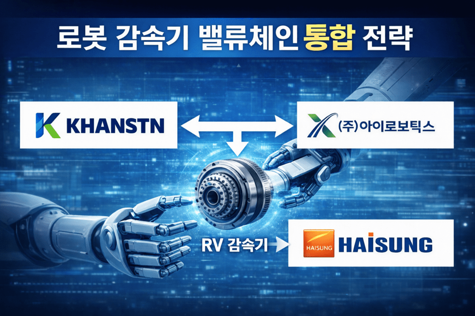 칸에스티엔, 해성에어로보틱스 인수...감속기 밸류체인 전략 - 뉴스 썸네일 이미지