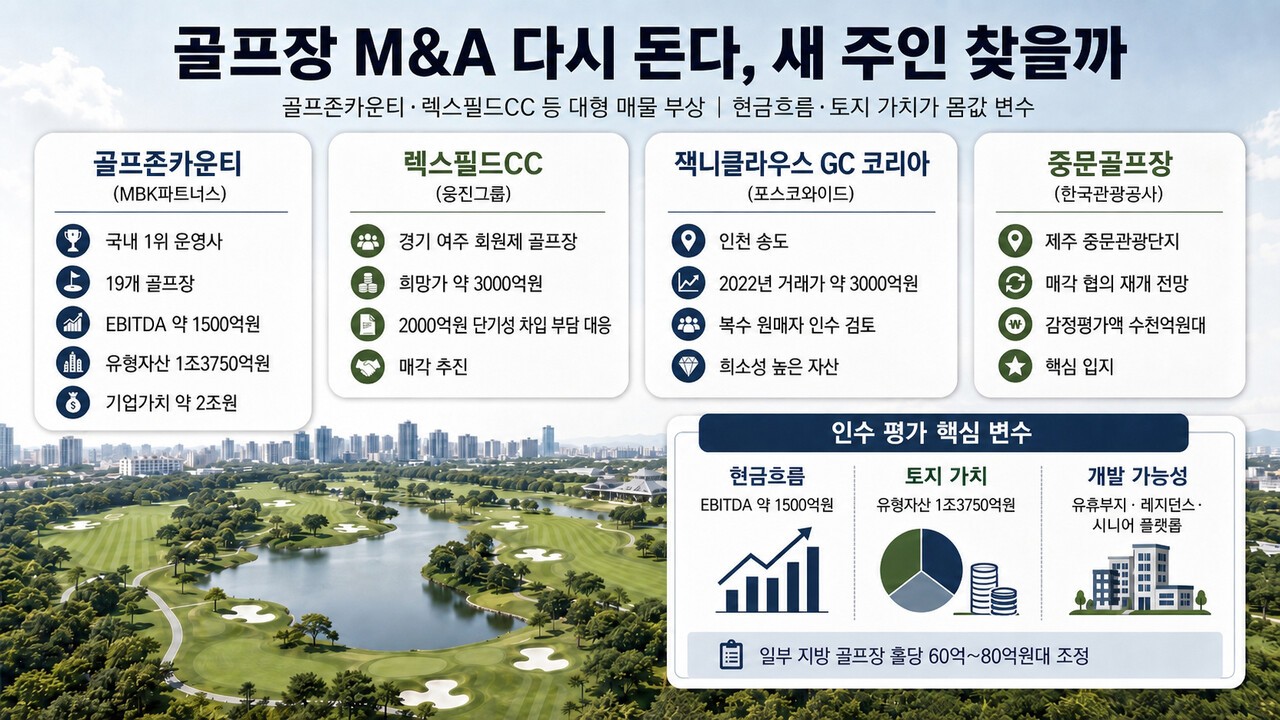 다시 도는 골프장 M&A, 새 주인 찾을까 - 뉴스 썸네일 이미지
