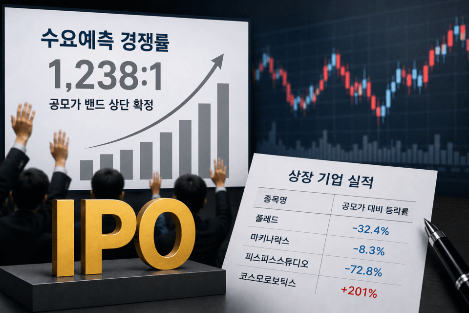 공모 흥행에도 주가는 '딴판'...IPO 수요예측과 상장 후 엇박자 - 뉴스 썸네일 이미지
