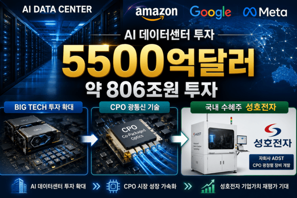 AI 데이터센터 투자 5500억달러…국내선 '성호전자' 주목